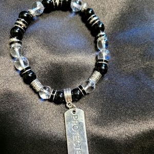 2 for 30 blac crystal stone Bracelet